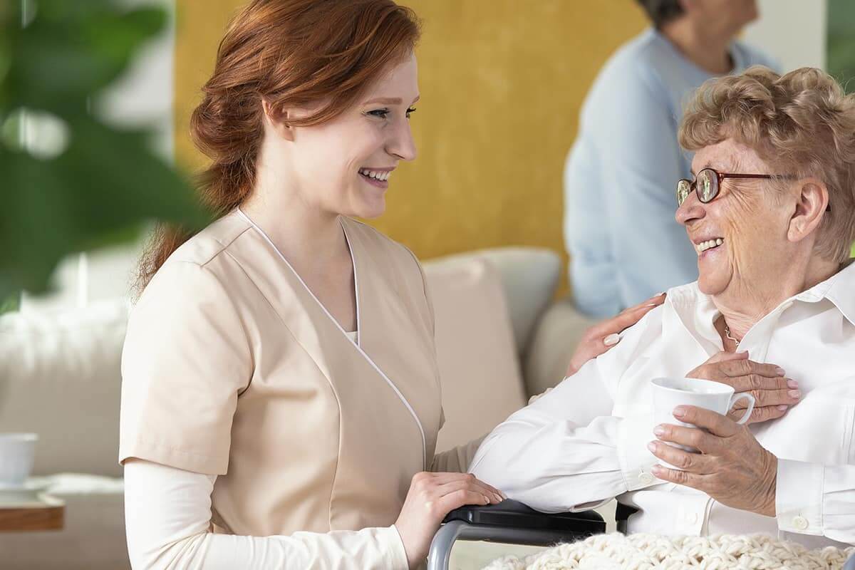 assisted care woman benefiting from assisted care services